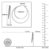 Round White Diamond Illusion Set Double Hinged Hoop Earrings for Women (0.10 Carat, Color I-J, Clarity I2-I3) in 925 Sterling Silver