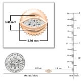 4x2mm Each Marquise White Diamond Solitaire Bezel Style Stud Earrings for Women in 18K Rose Gold in Screw Back