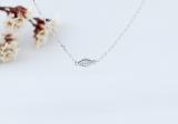4x2mm Marquise White Diamond Bezel Style Pendant for Women with 18 inch Silver Chain (0.10 ctw Color I-J Clarity I2-I3) in 925 Sterling Silver