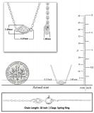 4x2mm Marquise White Diamond Bezel Style Pendant for Women with 18 inch Gold Chain (0.10 ctw Color I-J Clarity I2-I3) in 10K White Gold