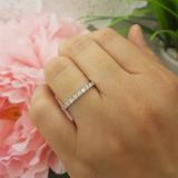 0.40 Carat (ctw) 18K White Gold Round Diamond Anniversary Wedding Ring Stackable Band