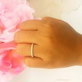 0.40 Carat (ctw) 18K Yellow Gold Round Diamond Anniversary Wedding Ring Stackable Band
