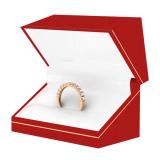 0.40 Carat (ctw) 14K Rose Gold Round Diamond Anniversary Wedding Ring Stackable Band