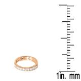 0.40 Carat (ctw) 14K Rose Gold Round Diamond Anniversary Wedding Ring Stackable Band
