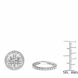 0.90 Carat (ctw) 14K White Gold Round White Diamond Eternity Sizeable Stackable Ring Anniversary Wedding Band