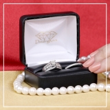 0.75 Carat (ctw) 10k White Gold Princess & Round Diamond Ladies Bridal Ring Set Matching Band 3/4 CT