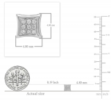 0.10 Carat (ctw) Sterling Silver Real Diamond Kite Shape Mens Hip Hop Iced Stud Earrings 1/10 CT