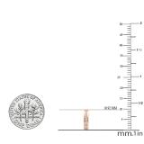 0.15 Carat (ctw) Round White Diamond Ladies Hoop Earrings 18K Rose Gold