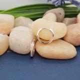 0.15 Carat (ctw) Round White Diamond Ladies Hoop Earrings 18K Rose Gold