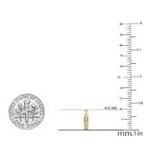 0.15 Carat (ctw) Round White Diamond Ladies Hoop Earrings 18K Yellow Gold