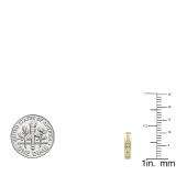 0.25 Carat (ctw) 10K Yellow Gold Round Cut White Cubic Zirconia Hoop Earrings 1/4 CT