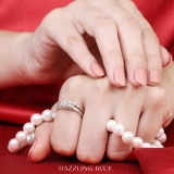 0.55 Carat (ctw) 18K White Gold Princess Diamond Ladies 5 Stone Bridal Engagement Ring Matching Band Set 1/2 CT