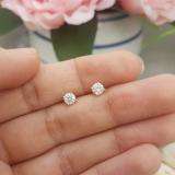 1.00 Carat (ctw) 14k Yellow Gold Round Diamond Halo Stud Earrings with Removable Jackets