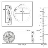 Round White Diamond Swirl Criss Cross Hinged Hoop Earrings for Women (0.17 Carat, Color I-J, Clarity I2-I3) in 925 Sterling Silver