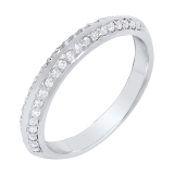 0.50 Carat (ctw) 14k White Gold Round Diamond Ladies Semi Mount Bridal Engagement Ring (Band Only)