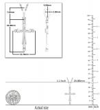 5 Stone Round White Diamond Cross Pendant for Women (0.10 ctw, Color I-J, Clarity I1-I2) in 18K White Gold