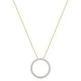 Round White Diamond Open Eternity Circle of Life Circle Pendant for Her (1.75 ctw, Color I-J, Clarity I1-I2) in 14K Yellow Gold