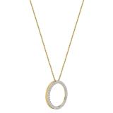 Round White Diamond Open Eternity Circle of Life Circle Pendant for Her (1.75 ctw, Color I-J, Clarity I1-I2) in 14K Yellow Gold