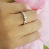 0.33 Carat (ctw) 14K White Gold Round Diamond 3 Stone Ladies Bridal Engagement Ring 1/3 CT