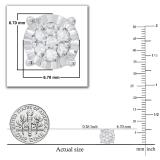 Round White Diamond Illusion Pushback Stud Earrings for Women (0.17 ctw, Color I-J, Clarity I2-I3) in 925 Sterling Silver