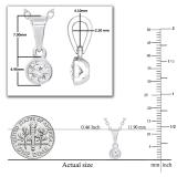 Round White Diamond Solitaire Bezel Set Dainty Pendant Necklace for Women 1/6 CT (0.17 ctw, Color I-J, Clarity I1-I2) in 14K White Gold