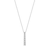 0.10 Carat (ctw) Round White Diamond 7 Stone Illusion Set Life Journey Pendant with 18 inch Silver Chain for Women in 925 Sterling Silver