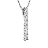 0.10 Carat (ctw) Round White Diamond 7 Stone Illusion Set Life Journey Pendant with 18 inch Silver Chain for Women in 925 Sterling Silver