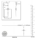 Round White Diamond Solitaire Accent Cross Pendant with 18 inch Silver Chain for Women (0.11 ctw, Color I-J, Clarity I2-I3) in 925 Sterling Silver