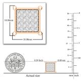 Round White Diamond Square Shape Pushback Stud Earring for Men & Women (Unisex) in 10K Rose Gold (0.26 ctw, Color I-J, Clarity I2-I3)