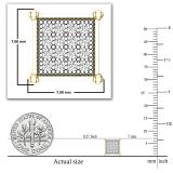 Round White Diamond Square Shape Screwback Stud Earring for Men & Women (Unisex) in 10K Yellow Gold (0.14 ctw, Color I-J, Clarity I2-I3)