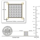 Round White Diamond Square Shape Screwback Stud Earring for Men & Women (Unisex) in 14K Yellow Gold (0.22 ctw Color I-J Clarity I1-I2)