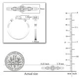 Round White Diamond 7 Stone Illusion Set Marquise Frame Ring for Women (0.10 ctw, Color I-J, Clarity I2-I3) in 925 Sterling Silver