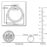 Round White Diamond Halo Circle Shape Unisex Screwback Stud Earrings (0.33 ctw, Color I-J, Clarity I2-I3) in 925 Sterling Silver