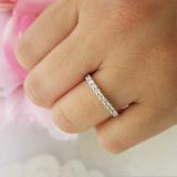 0.33 Carat (ctw) 14K White Gold Round Diamond Anniversary Ring Wedding Matching Band Guard 1/3 CT