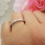 0.33 Carat (ctw) 14K White Gold Round Diamond Anniversary Ring Wedding Matching Band Guard 1/3 CT