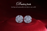 Round White Diamond Classic Circular Framed Stud Earrings for Women (0.85 ctw, Color I-J, Clarity I2-I3) in 925 Sterling Silver in Push Back