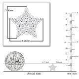 Round White Diamond Celestial Star Stud Earrings for Women (0.16 Ctw Color I-J Clarity I2-I3) in 925 Sterling Silver in Pus Back