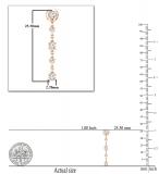 0.51 Carat (ctw) Round White Diamond Drop Earrings for Her in 10K Rose Gold in Push Back