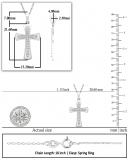 0.23 Carat (ctw) Round White Diamond Delicate Cross Pendant with 18 inch Silver Chain for Women in 925 Sterling Silver