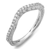 0.25 Carat (ctw) 14k White Gold Round Diamond Ladies Anniversary Wedding Band Enhancer Guard 1/4 CT
