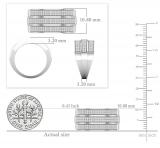 Round White Diamond 3 Band Style Ring for Women (0.45 ctw, Color I-J, Clarity I2-I3) in 10K White Gold