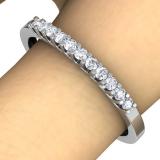 0.38 Carat (ctw) Dainty 14k White Gold Round Diamond Ladies Anniversary Wedding Band Stackable Ring