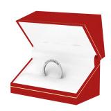 0.38 Carat (ctw) Dainty 14k White Gold Round Diamond Ladies Anniversary Wedding Band Stackable Ring