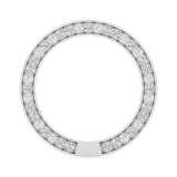 Round White Diamond Dual Side Classic Studded Edge Brushed Finished Texture Wedding Band for Men (1.40 ctw Color I-J Clarity I2-I3) in 950 Platinum