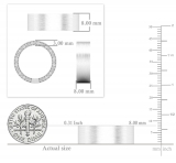 Round White Diamond Dual Side Classic Studded Edge Brushed Finished Texture Wedding Band for Men (1.40 ctw Color I-J Clarity I2-I3) in 950 Platinum