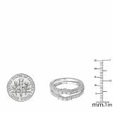 0.60 Carat (ctw) 14k White Gold Round Diamond Ladies Anniversary Wedding Band Enhancer Guard