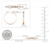 0.15 Carat Round White Diamond Dog Bone Simba Stackable Ring for Women in 14K Rose Gold