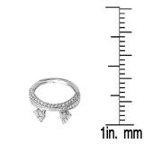 0.50 Carat (ctw) 10k White Gold Round Diamond Ladies Anniversary Wedding Band Enhancer Guard 1/2 CT