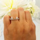 0.50 Carat (ctw) 10k White Gold Round Diamond Ladies Anniversary Wedding Band Enhancer Guard 1/2 CT