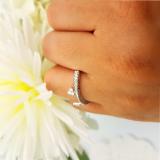 0.50 Carat (ctw) 10k White Gold Round Diamond Ladies Anniversary Wedding Band Enhancer Guard 1/2 CT